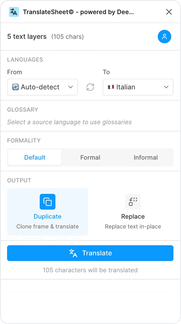 TranslateSheet Figma Plugin